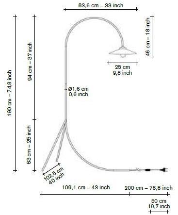 valerie_objects Современная светодиодная дуговая лампа прямого света из стали с гибким кронштейном sun-id-1507027 - Вид №6