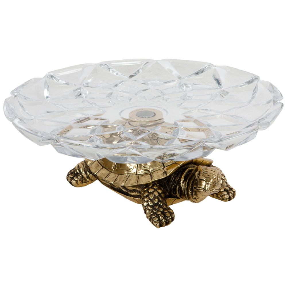 52075 Фруктовница-конфетница Черепаха 6 Бронза BOGACHO 4627155818456 - Вид №4