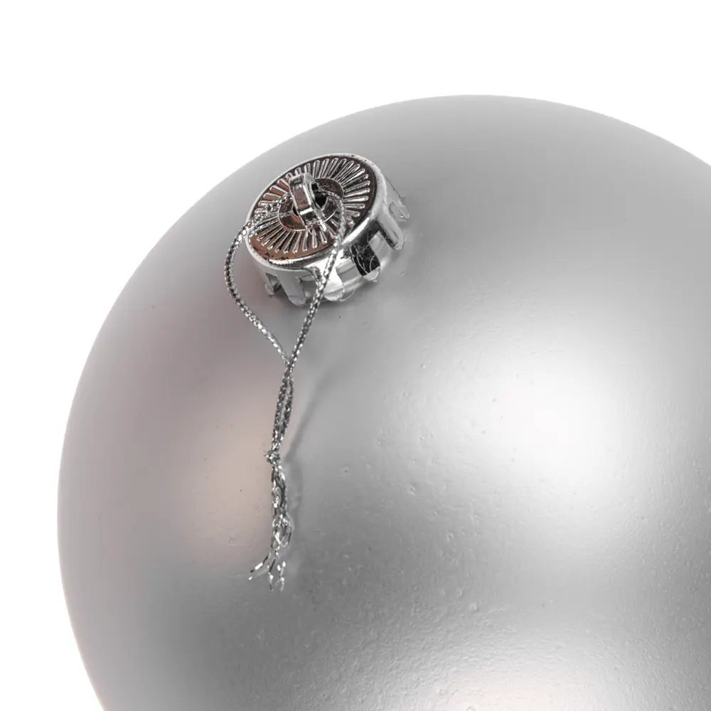 Елочный шар ø15 см пластик серебро Santreyd STLM-2137341 - Вид №2