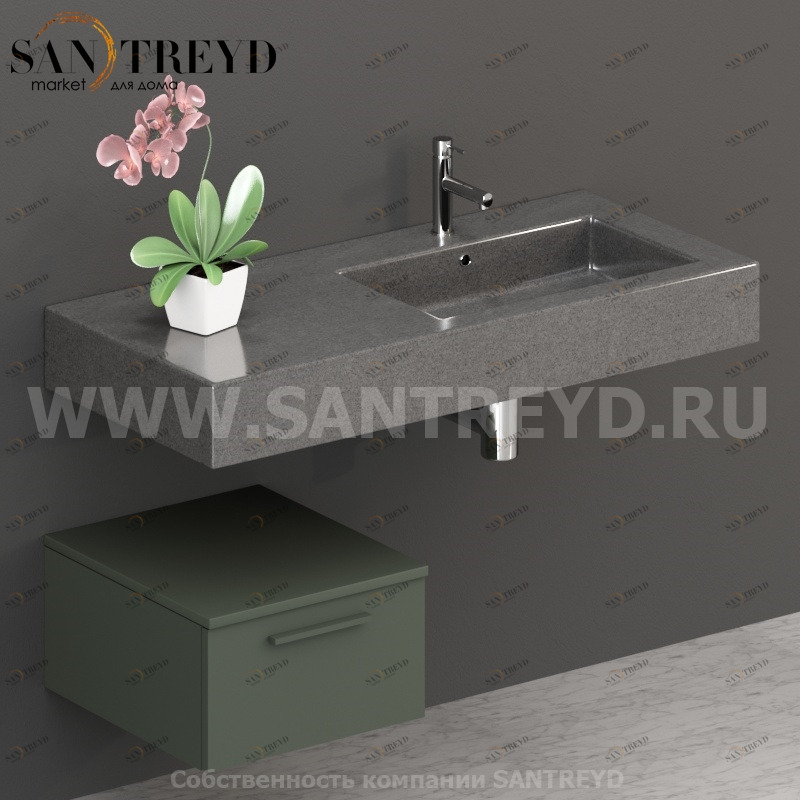 T04552FE2 Столешницы для использования в сочетании с тумбами и открытыми тумбами 45 см зеленая Globo ARREDO WOOD Италия Ceramica Globo