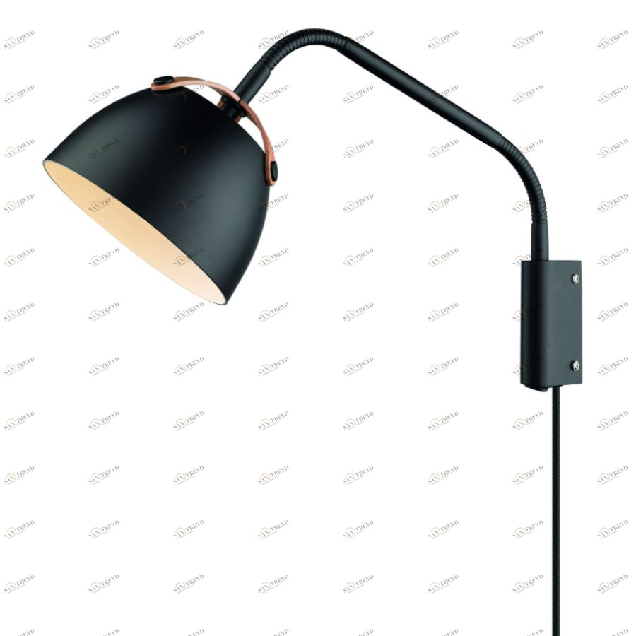 Светильник настенный Oslo, Ø16, черный/дуб Halo Design 734948