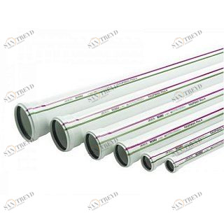 Труба канализационная RAUPIANO PLUS с раструбом d50/1000 мм REHAU 120134