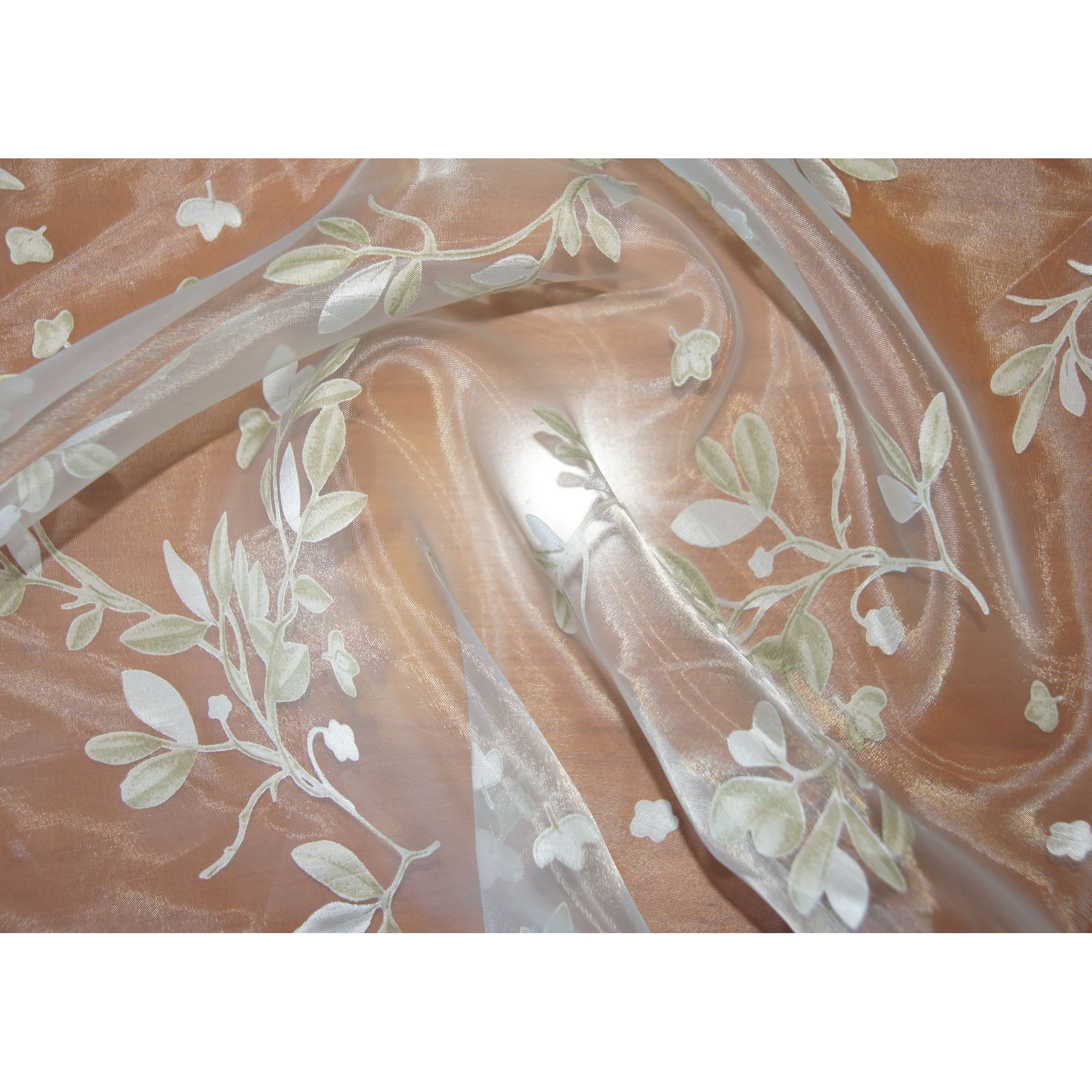 81961471 Тюль «Веточки» органза 280 см цвет зелёный Santreyd  - Вид №1