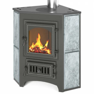 Печь-камин Везувий ПК-01 (220) угловой с комфоркой (талькохлорит)