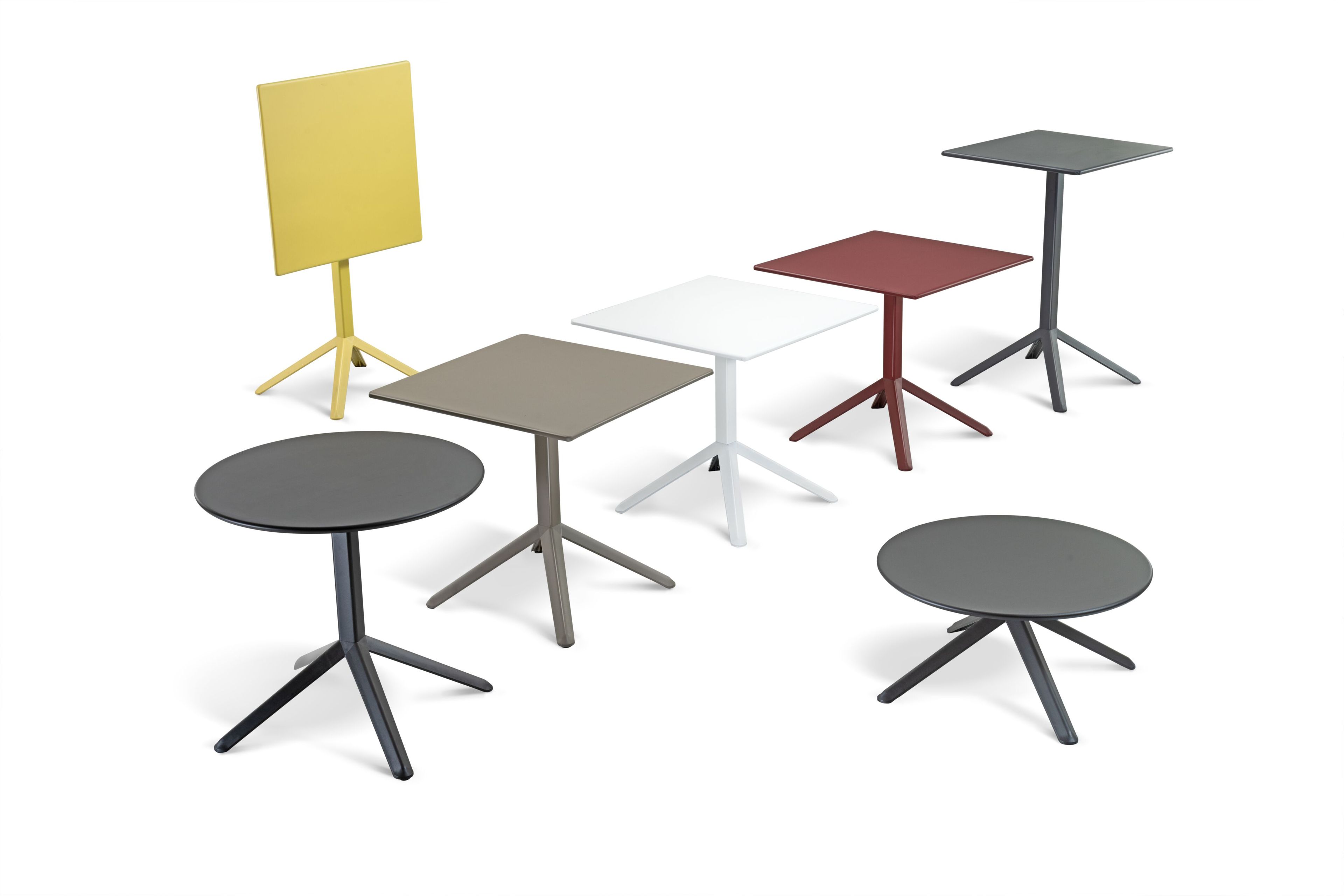 Квадратный или круглый стол с фиксированным или откидным верхом из металла с 4 спицами GABER ARKET 4 PLUS-FIX ARCH-00061822 - Вид №3