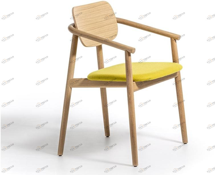 Moroso Стул из массива дерева со встроенной подушкой Klara sun-id-1373440