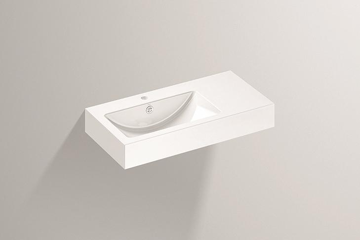 4205000000 Умывальник, wt.pr800h.l, белая, proshield Alape серия PR 