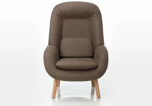 brühl Кожаное кресло с подлокотниками Valdemar