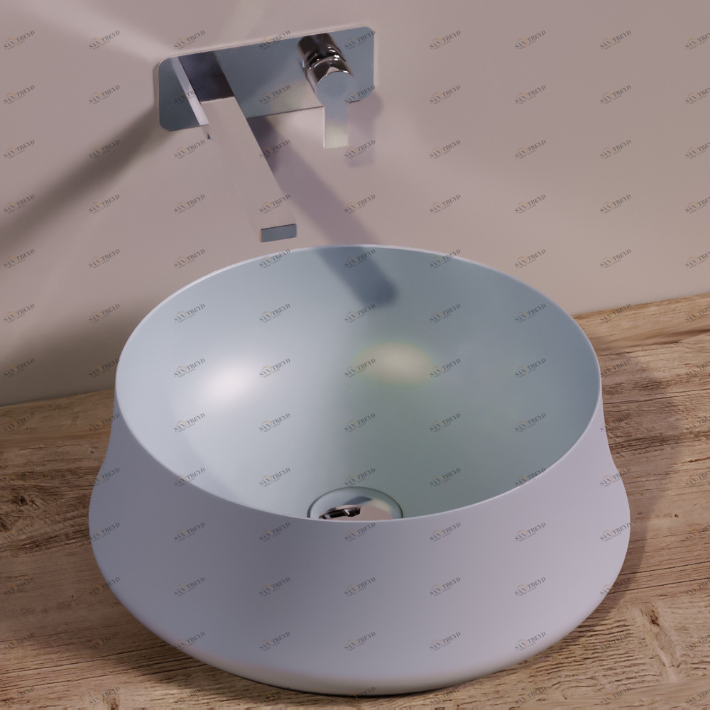 SH02TELAMATT Накладная раковина на столешницу  круглая Simas Sharp