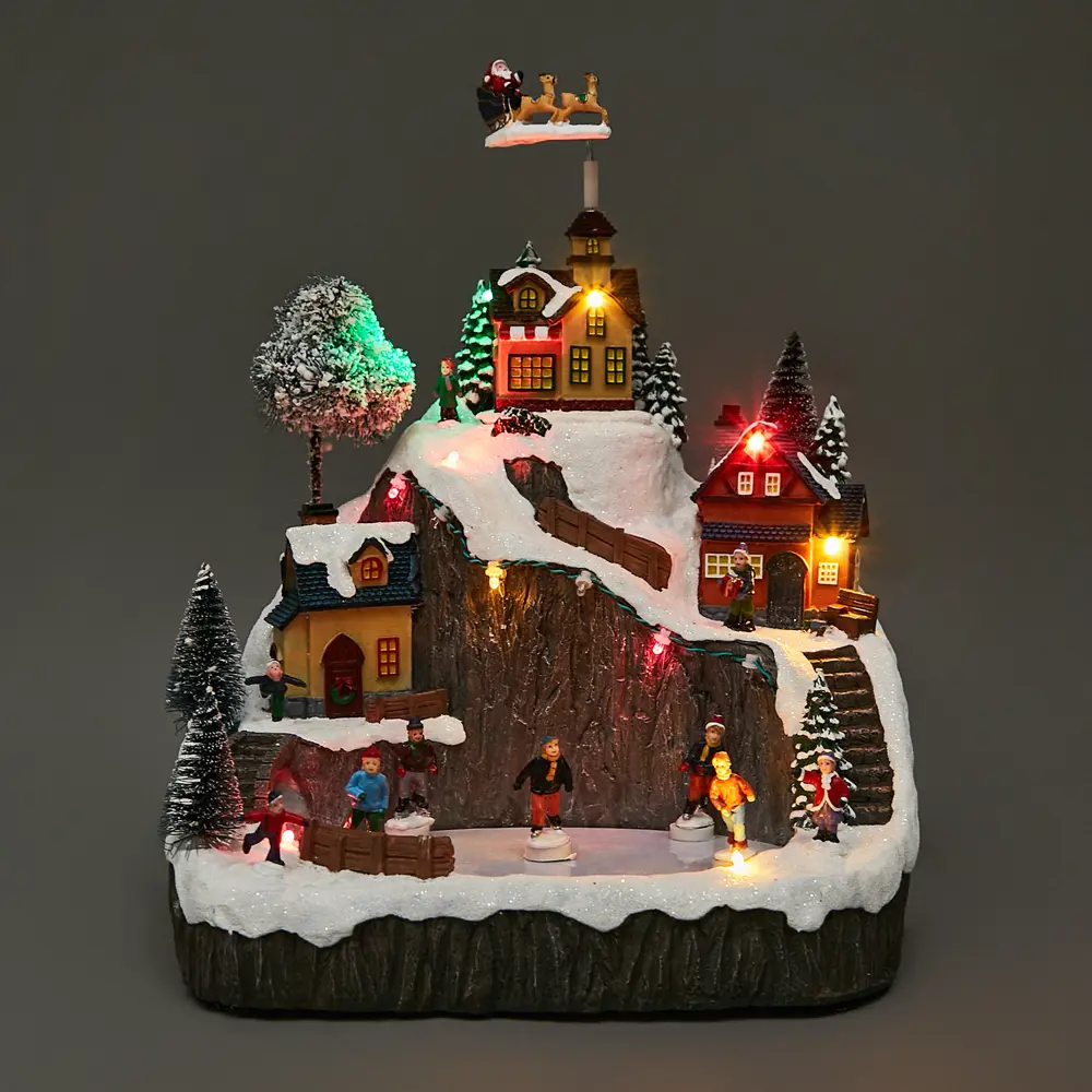 87547209 Композиция новогодняя светодиодная Каток в скалах 27x22x29 см STLM-0949518 Santreyd  - Вид №4