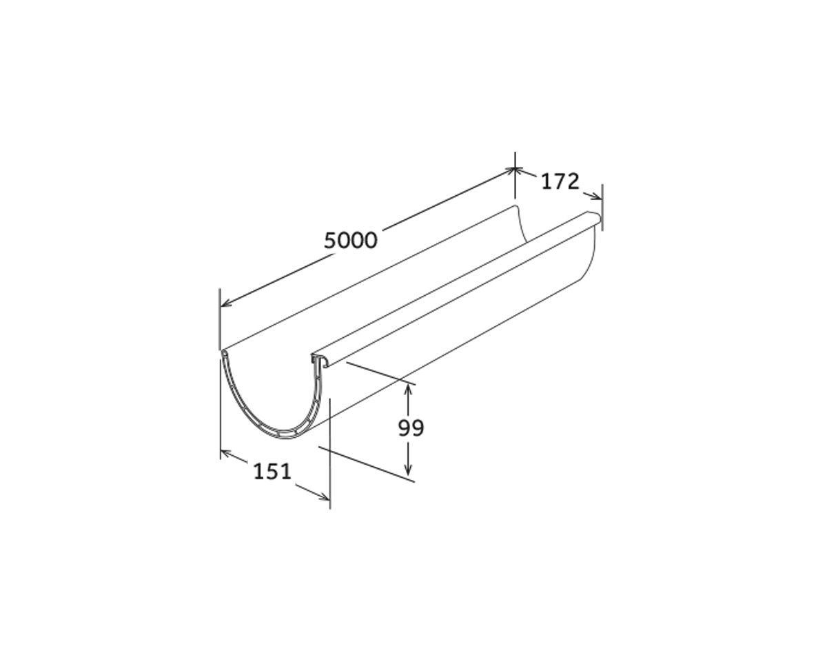 Модель G86 ПВХ желоба First Corporation First Plast ARCH-00027435 - Вид №2