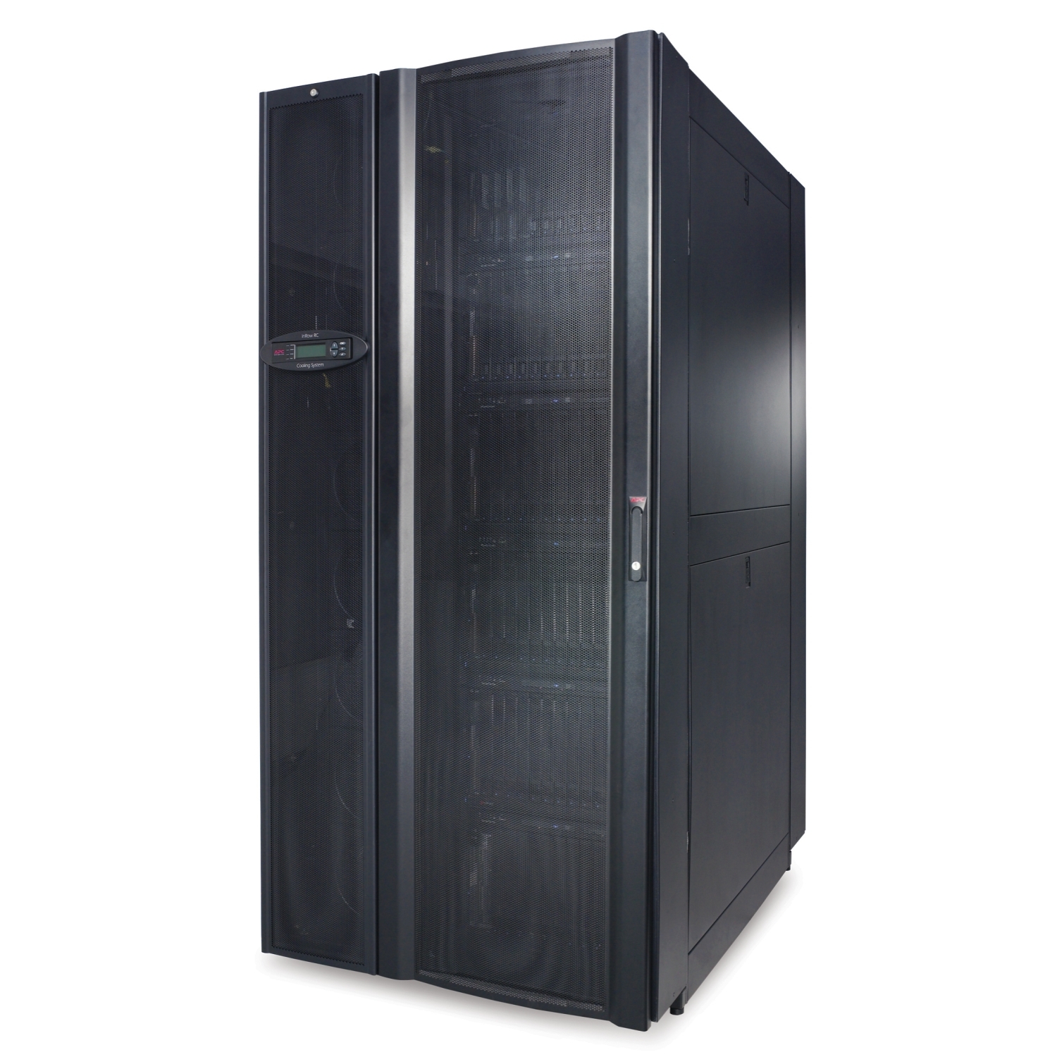 RACSC201E Система InRow SC: 2 блока InRow SC (50 Гц, 1 фаза), 1 стойка NetShelter SX 600 мм и задняя изоляция Schneider Electric 