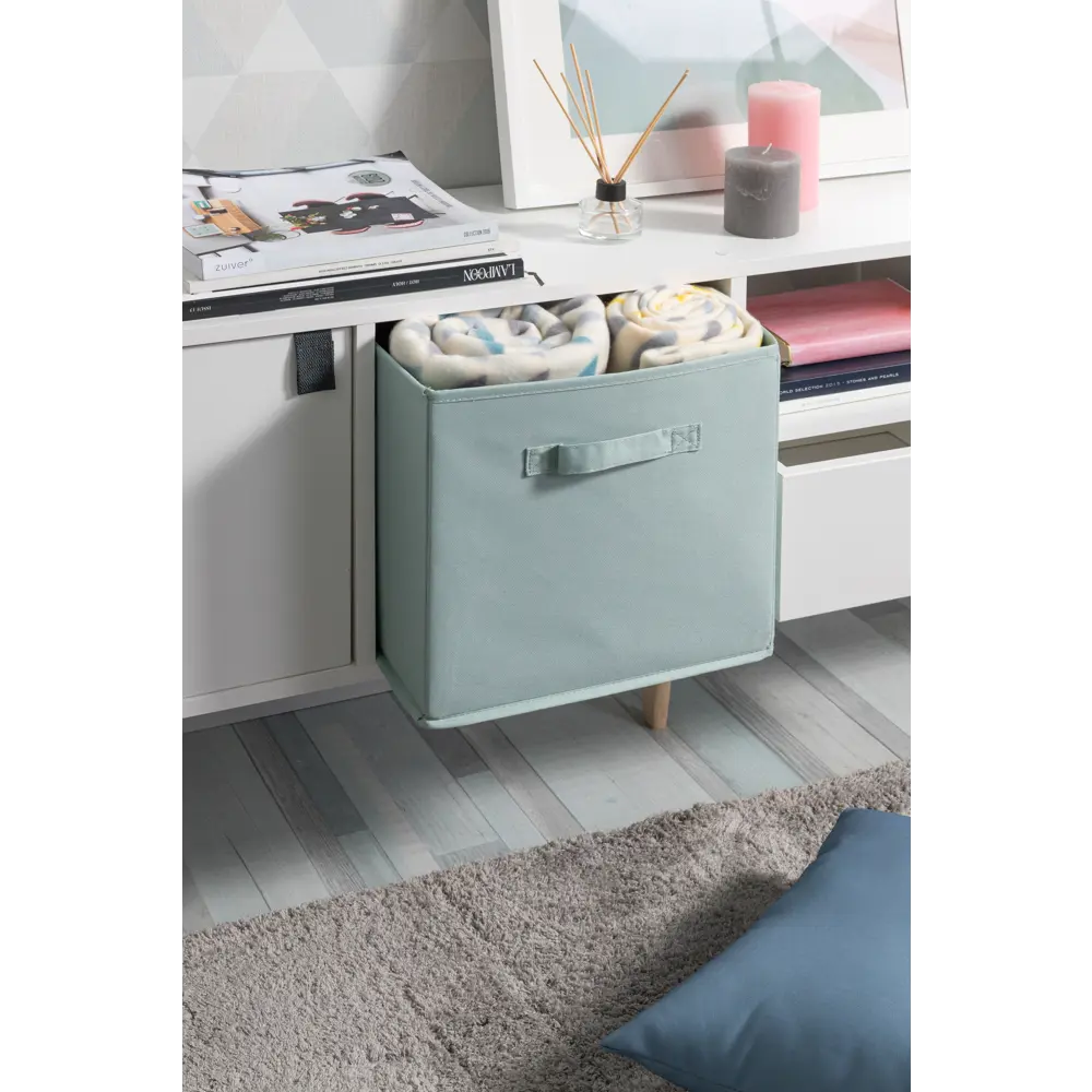 Короб-органайзер KONSENSA 31x31x31 см полиэстер цвет голубой 89387982 STLM-2202861 Kub - Вид №3