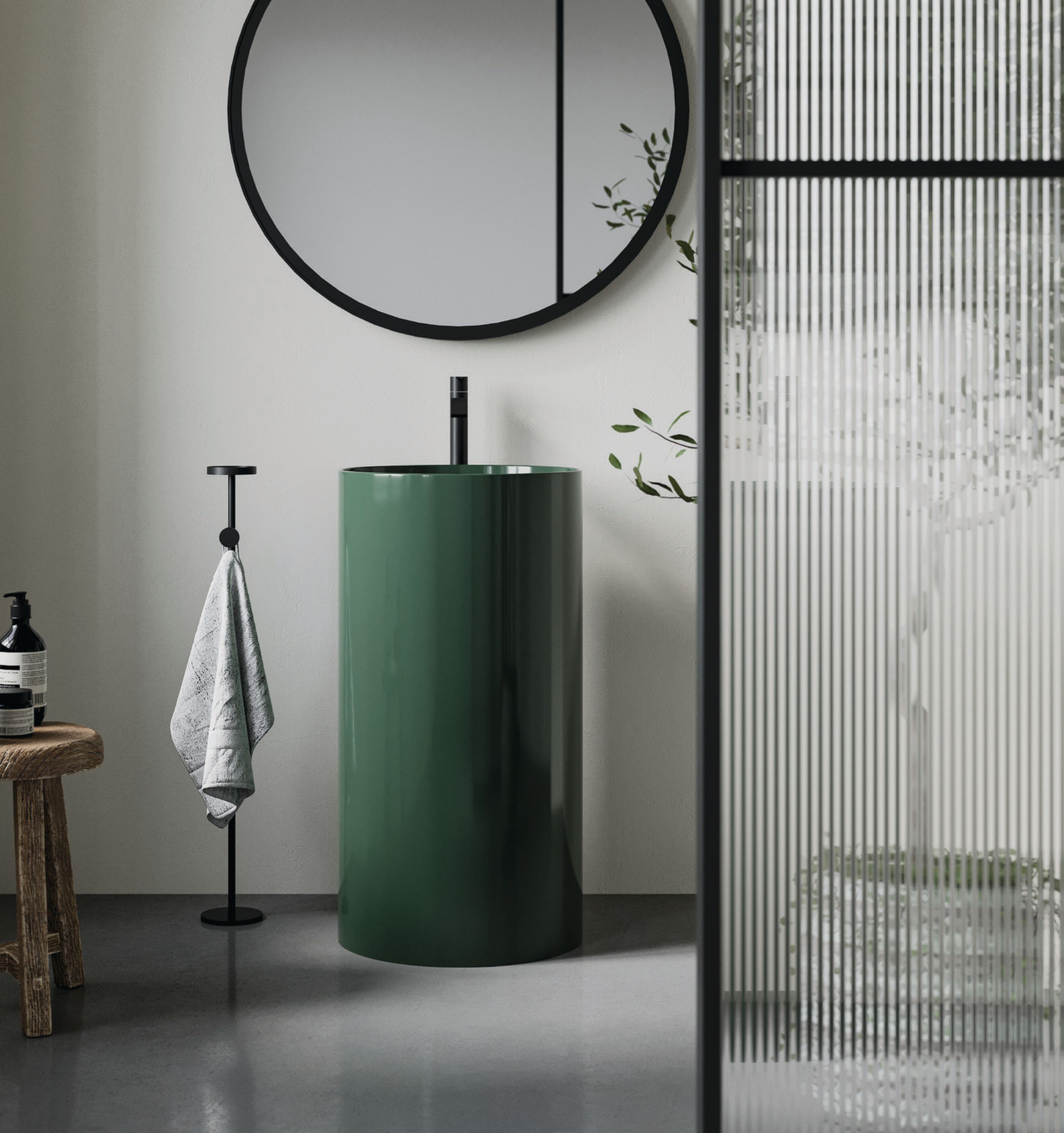 Керамическая круглая отдельно стоящая раковина Nic очевидный ARCH-00070023 - Вид №4