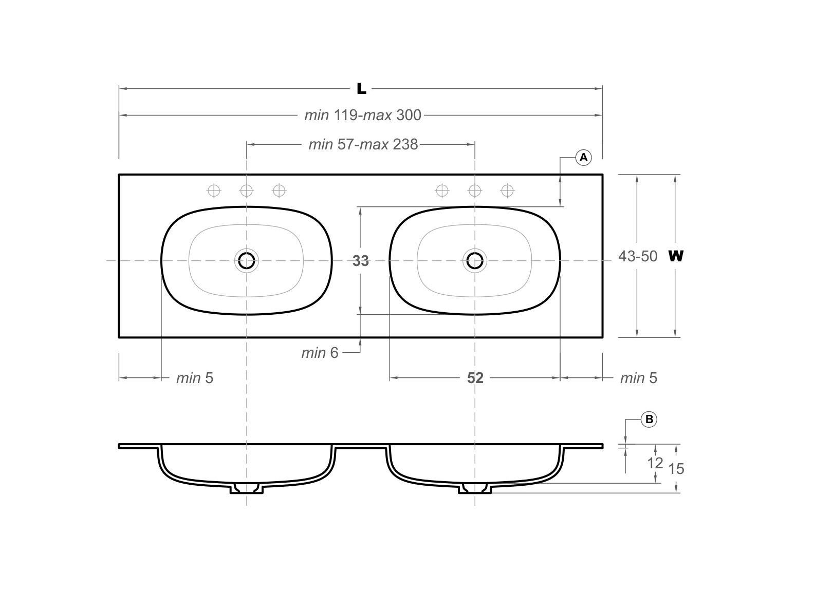 Столешница со встроенной раковиной Inbani OVALO ARCH-00048906 - Вид №3