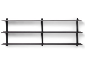 Подвесной книжный шкаф из стали и дерева