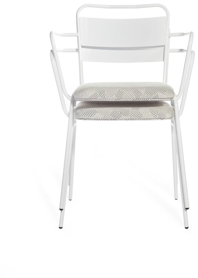 Deadgood Стул из мягкой ткани с подлокотниками и открытой спинкой Working girl Wg4a - Вид №1