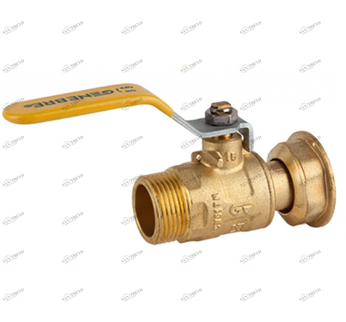 GENEBRE 3620 78 Прямой шаровой кран для газа, скользящая гайка M-F 