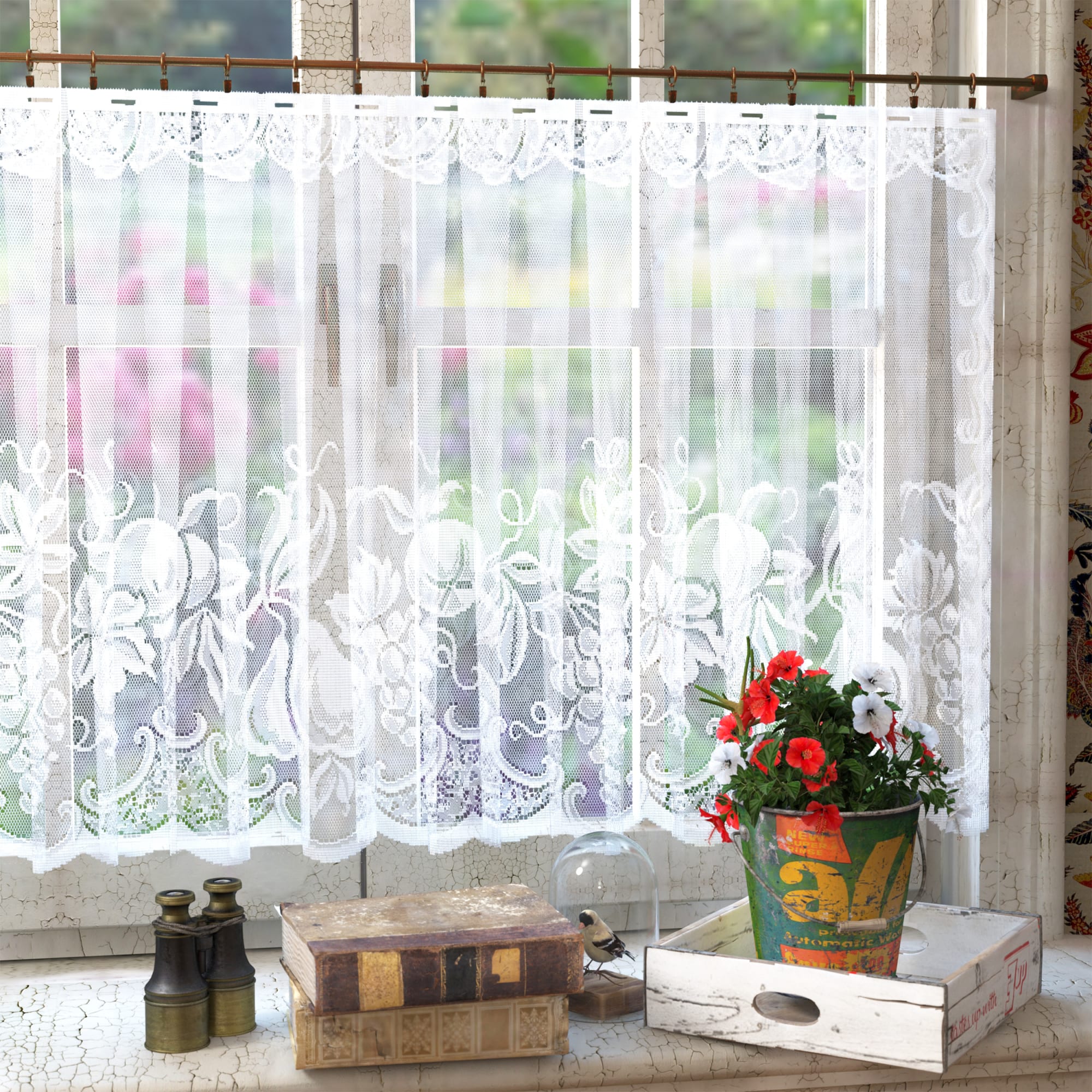 82633559 Тюль для кухни «Фрейр» 175х80 см цвет белый Santreyd  - Вид №7