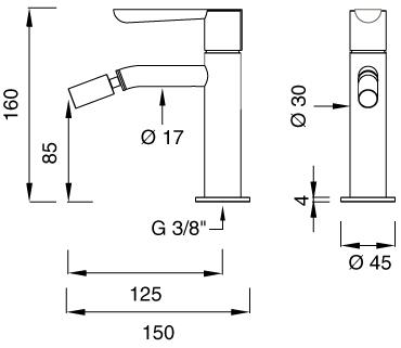 Ceadesign Смеситель для умывальника из нержавеющей стали, однорычажный, с регулируемым изливом Lutezia plus Ltz 15 - Вид №1