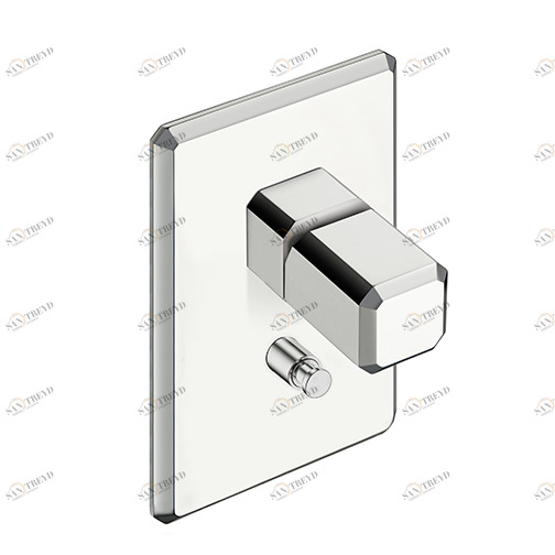 CRIIT689 Внешние части смесителя для ванны / душа для CRICS535 с переключателем на 2 выпускных отверстия и металлической пластиной Cristina Rubinetterie 