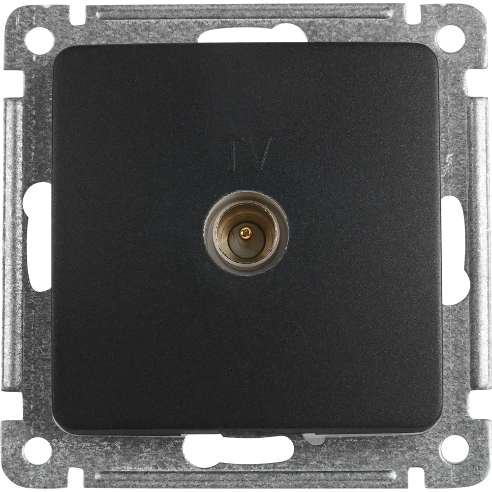 Телевизионная розетка встраиваемая Hegel РСТВ-401-08 цвет черный STLM-2196656