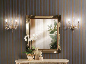 Зеркало из стекла с рамкой