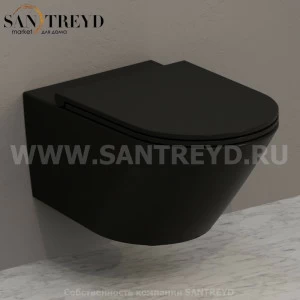 FOS05AR Подвесной унитаз настенный Черный Ceramica Globo FORTY3 Италия