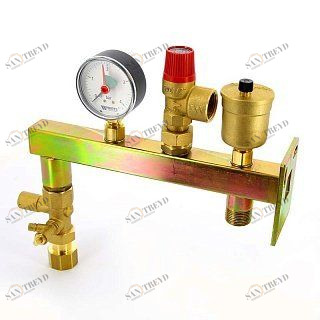 Группа безопасности котла для подключения расширительного бака GAG/KAV 3/4" с отсечным вентилем WATTS 10017890