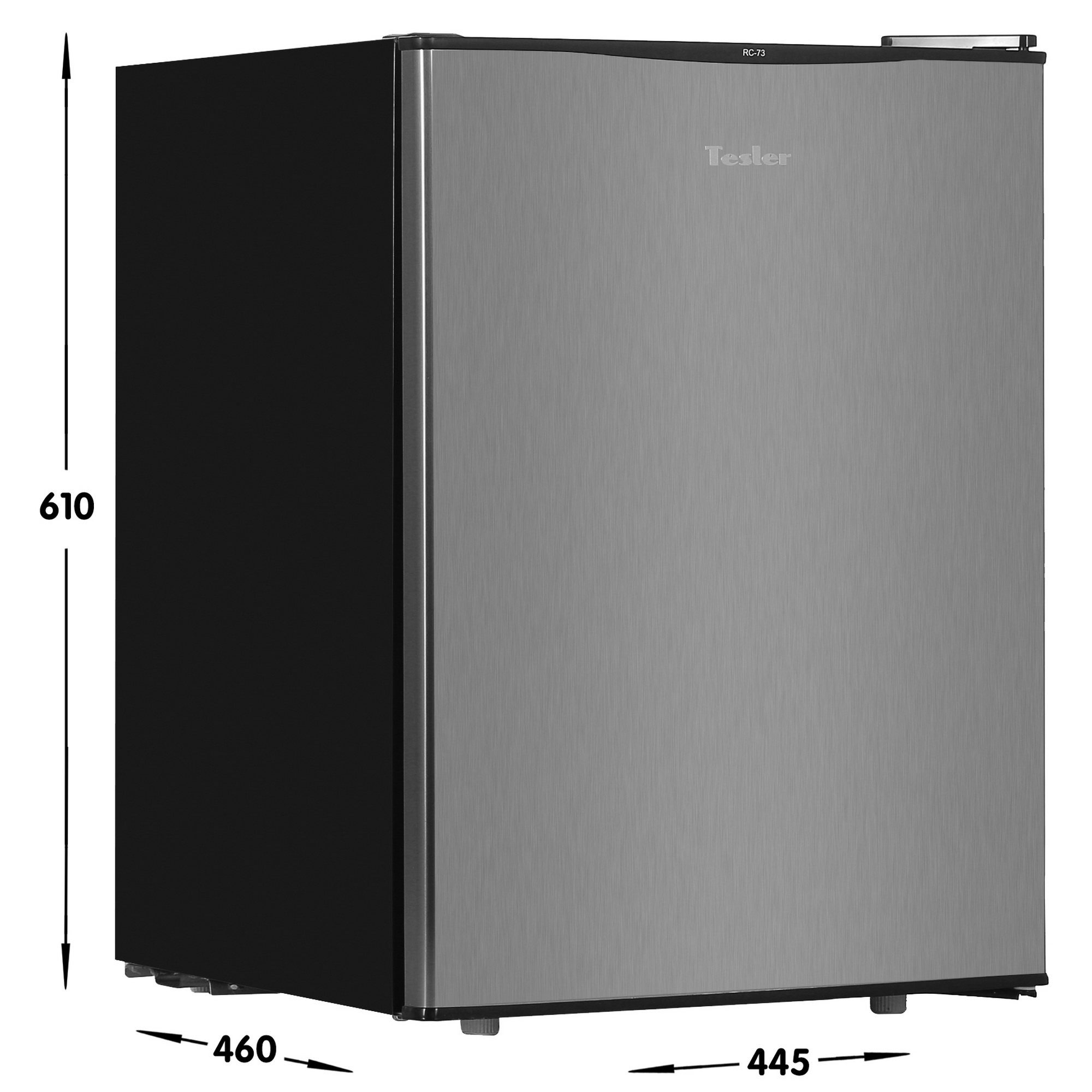 8195262 Холодильник компактный   Tesler RC-73 серебристый STDN-0034617 - Вид №7