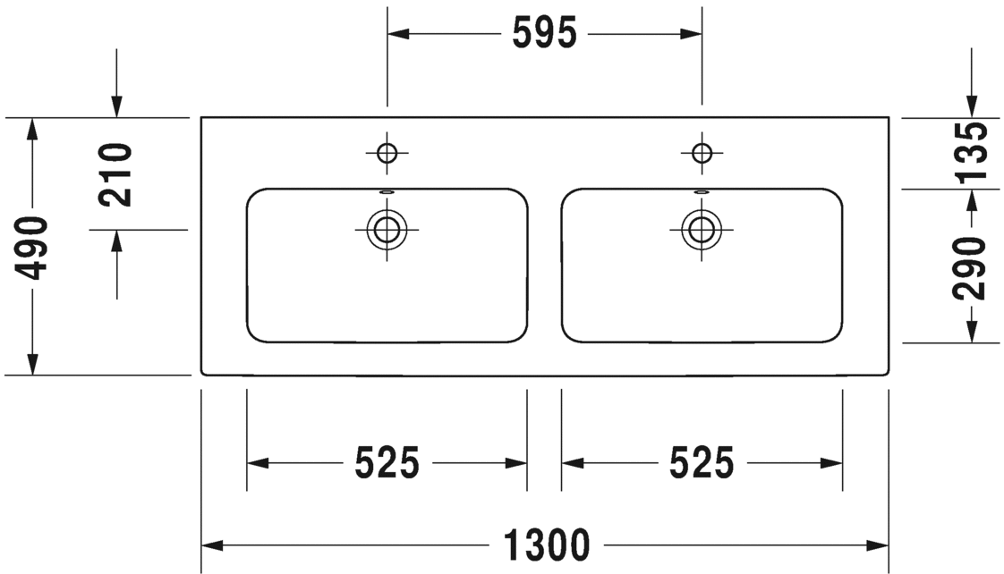 2336133258 Подвесная раковина настенная овальная Duravit ME BY STARCK - Вид №1