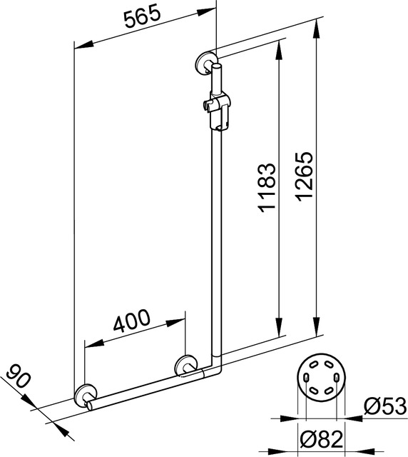 34906010411 Держатель душевой лейки KEUCO Plan Care - Вид №2