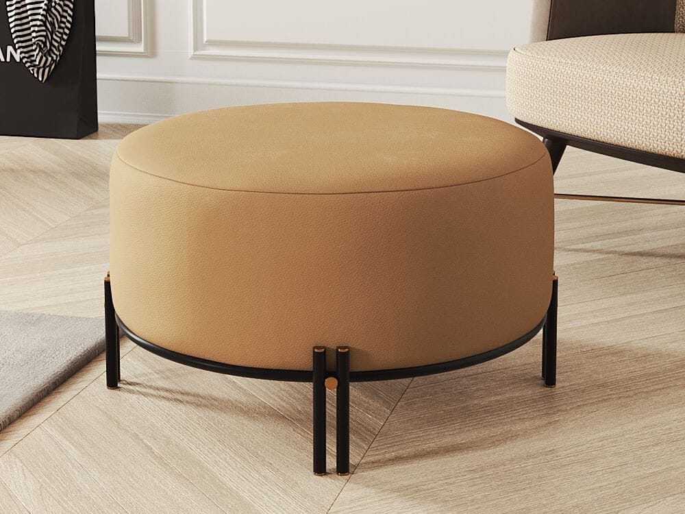 Круглый пуф из ткани PRADDY Natur ARCH-00043791 - Вид №2