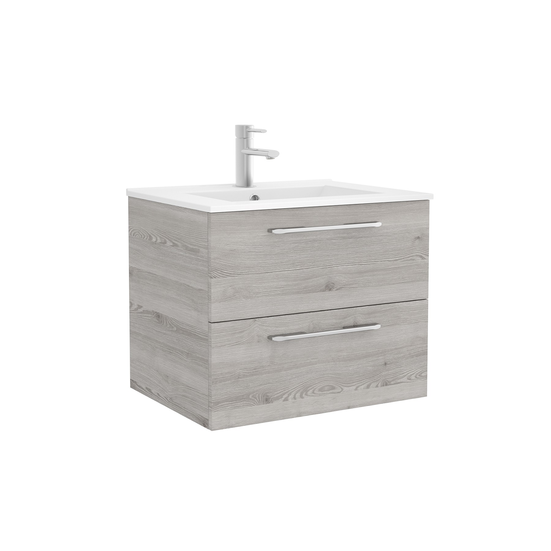 26578 SALGAR Мебель для умывальника FUSSION CHROME 700 2 ящика BAY PINE 697 x 540 x 450 мм Лавровая сосна - Вид №1