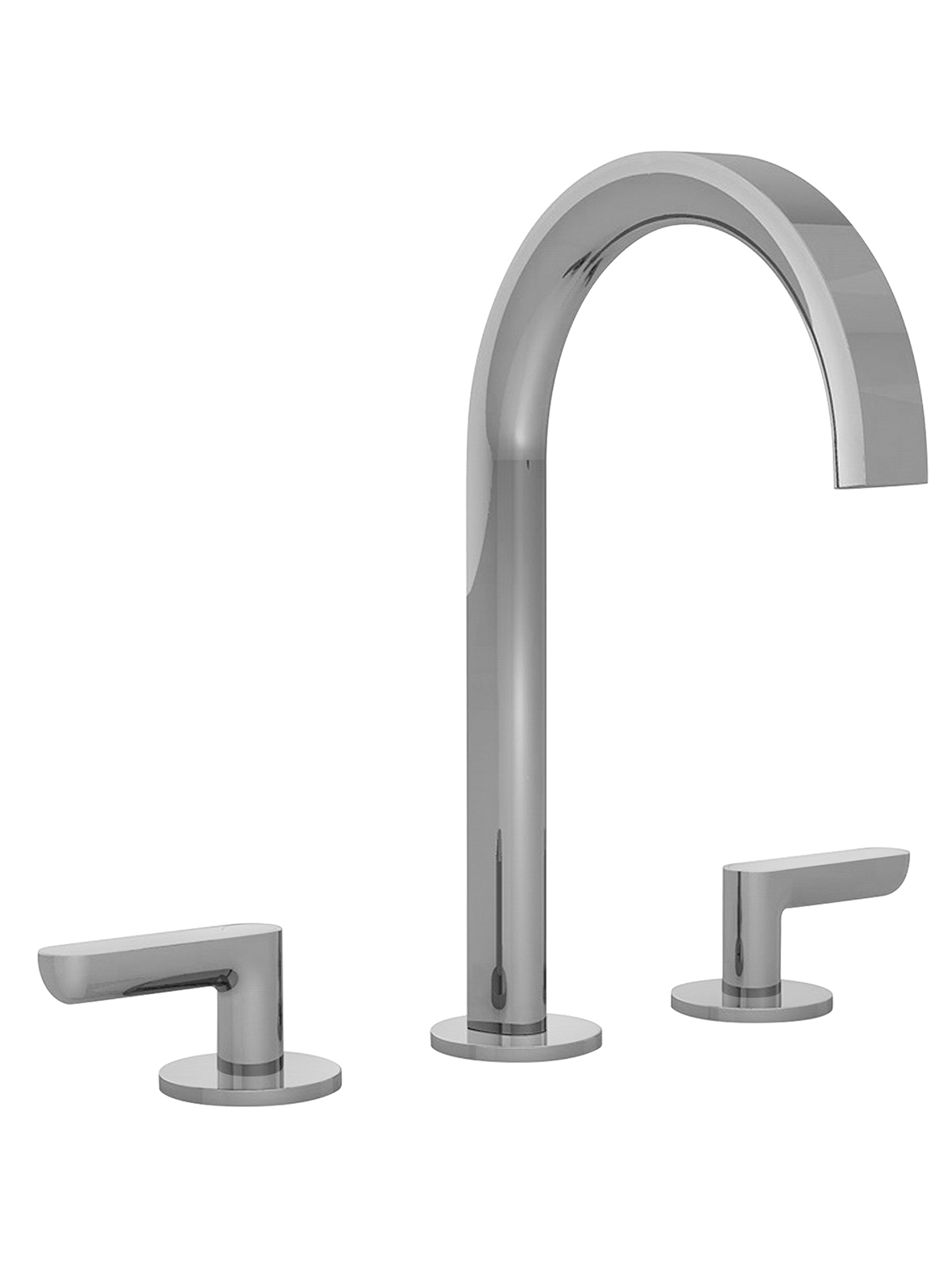 R107  Смеситель для раковины на 3 отверстиявылет 16 см ручки ограничитель потока воды до 5 л/мин при 3 бар картридж керамический 90° подводка донный клапан нажимного типа Fantini Rubinetti ICONA DECO