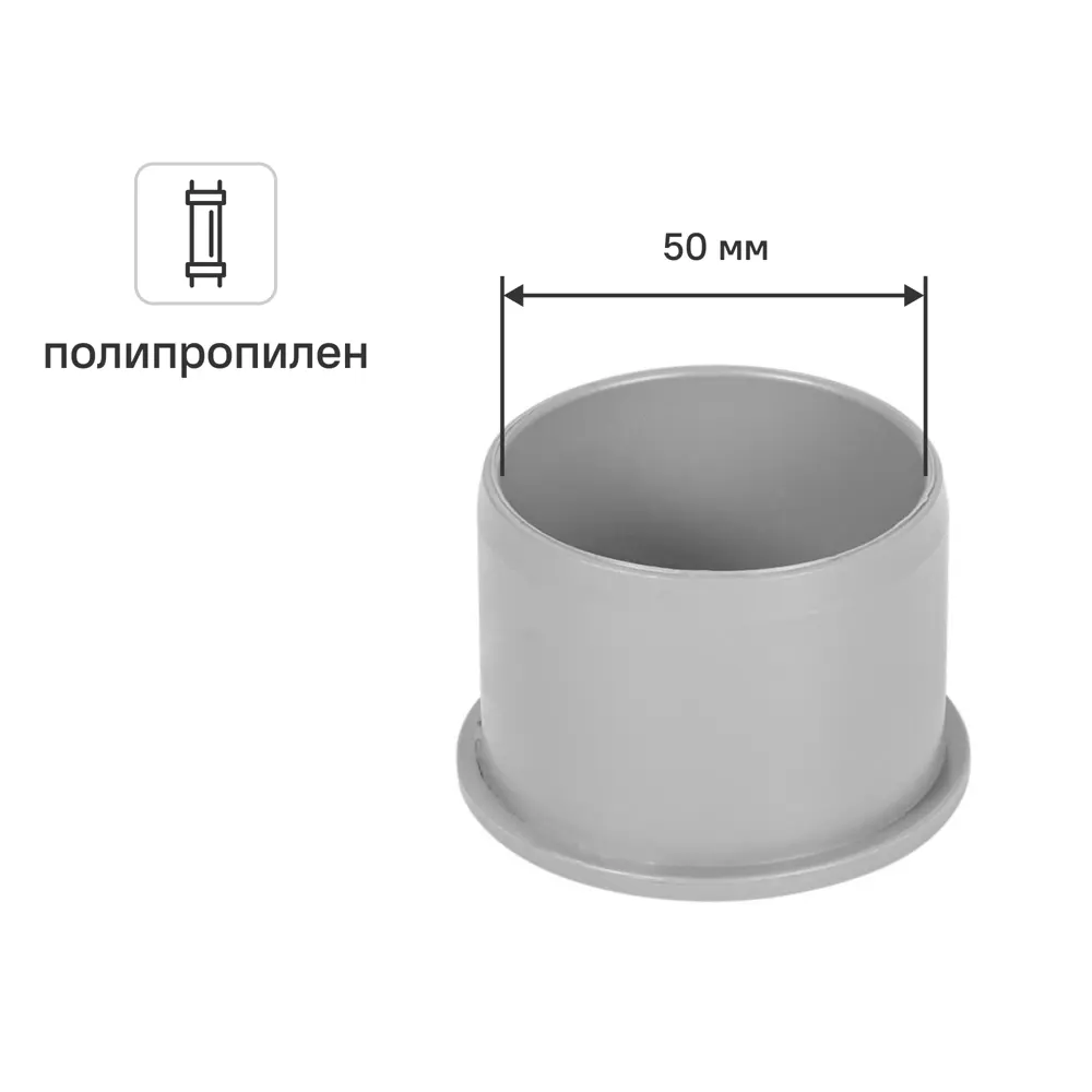 Заглушка Pro Aqua 50 мм полипропилен 81953217 STLM-2110574 
