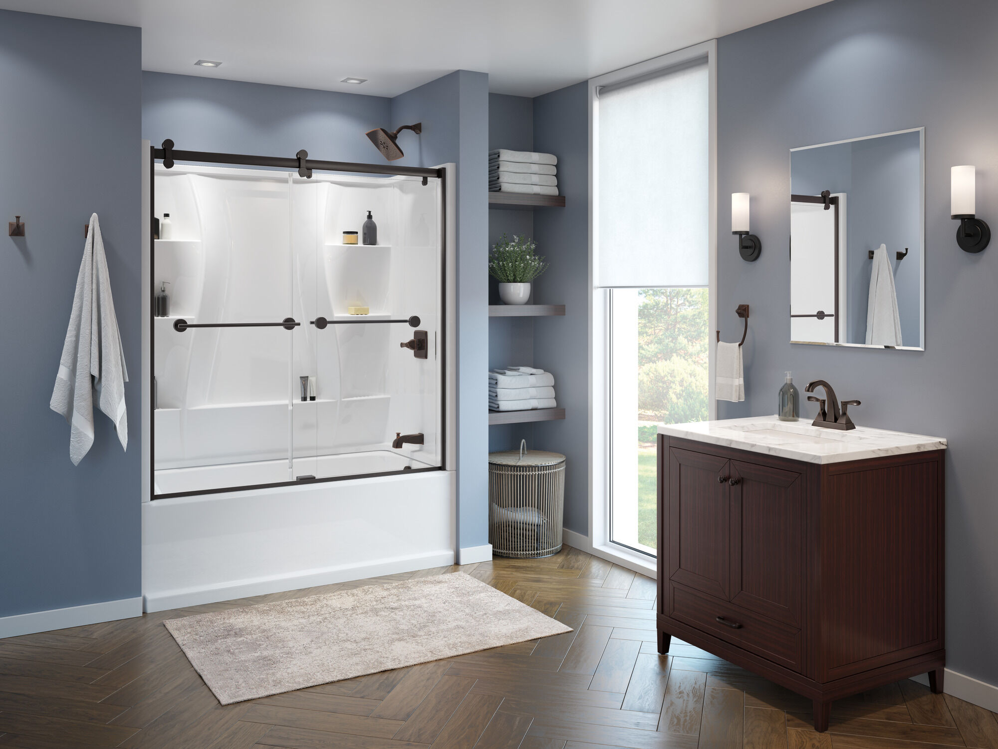 25741LF-RB Смеситель для ванной комнаты с двумя ручками Delta Faucet Everly Венецианская бронза  - Вид №1