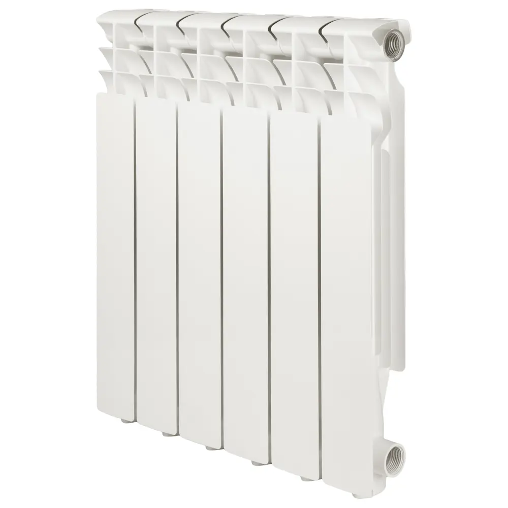 Радиатор Monlan Aluminium 500/80 алюминий 6 секций боковое подключение цвет белый STLM-2067065 - Вид №1