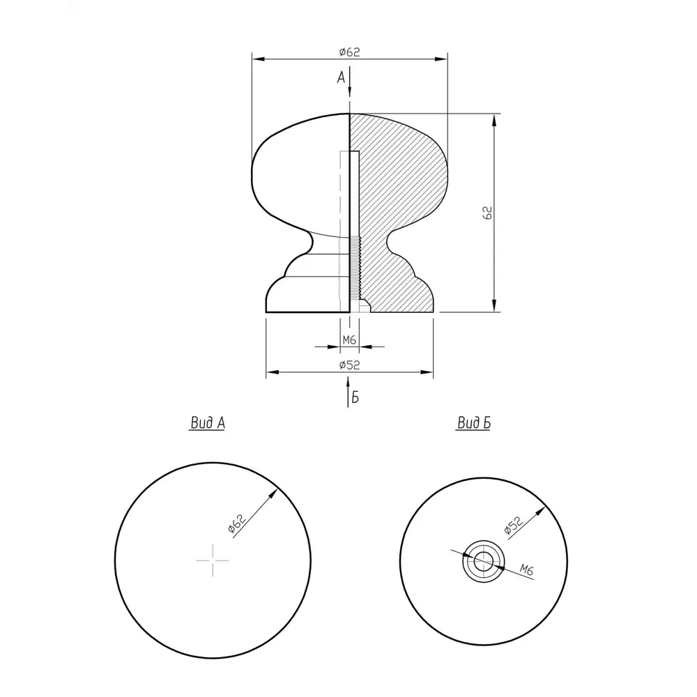 Ручка-кнопка цвет карельская береза 89416640 STLM-2114776 Santreyd  - Вид №6