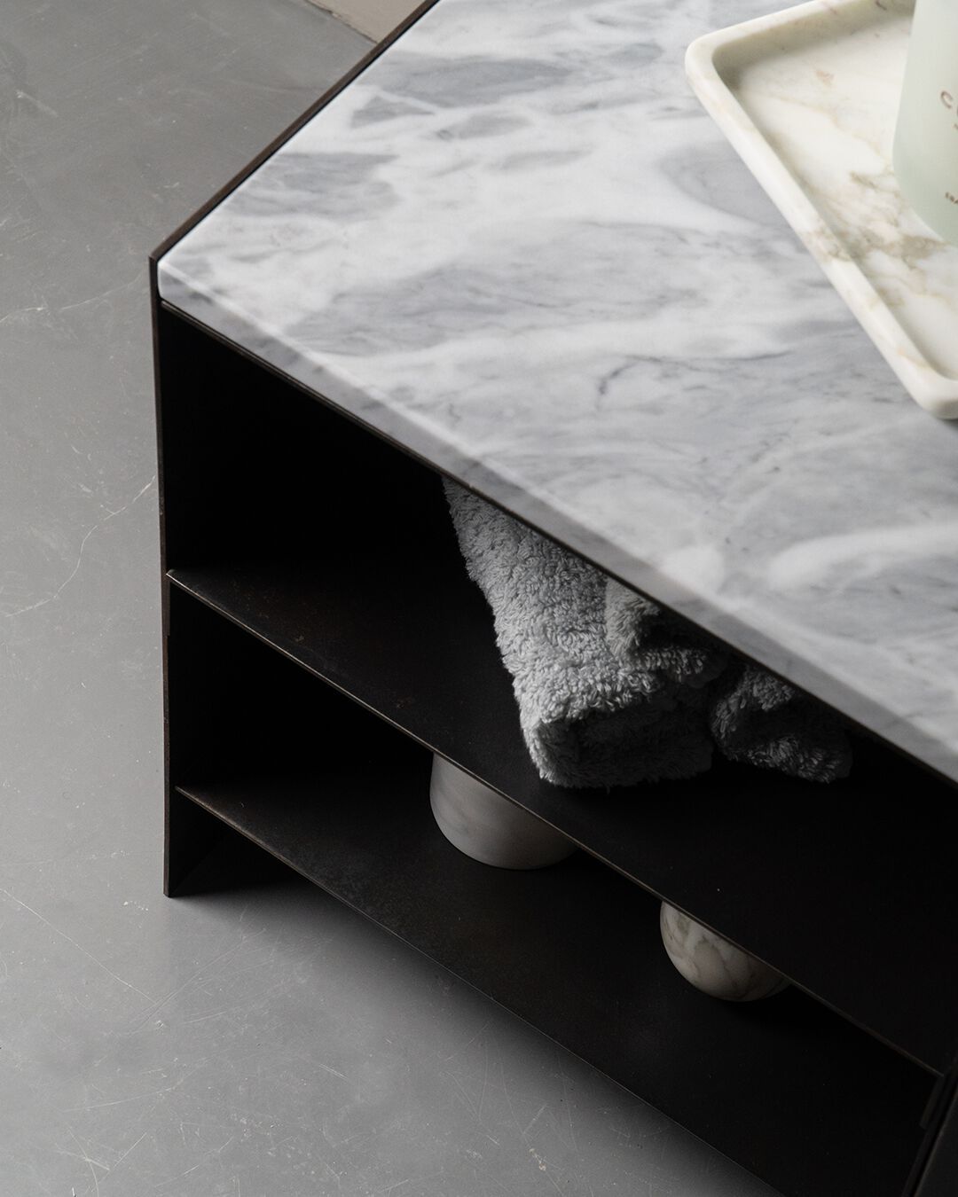 Круглая раковина из серого мрамора Maami Home EME ARCH-00099620 - Вид №3