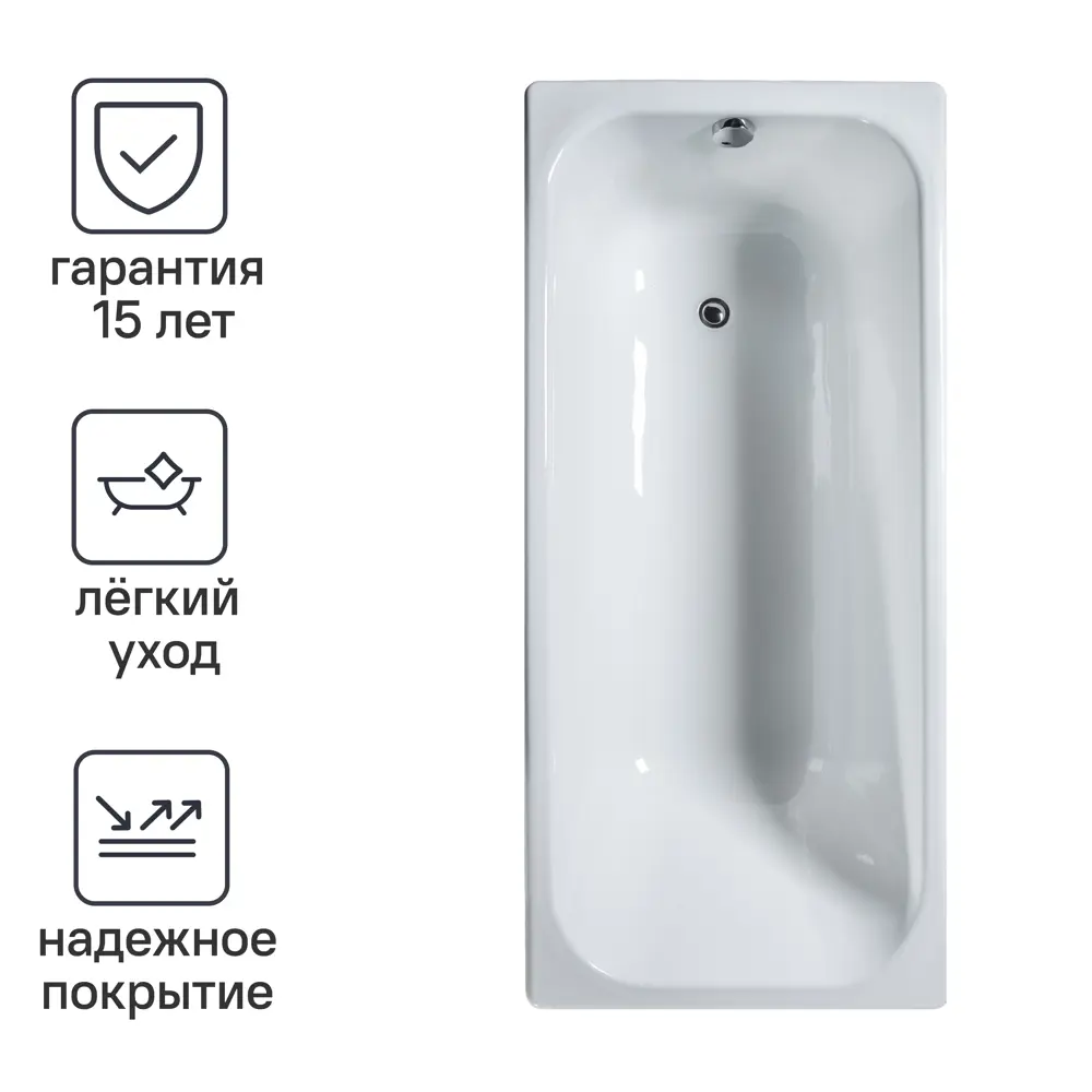 Santreyd Престиж — чугунная ванна 170×75 см для элегантной ванной комнаты 82619567 ЛМ STLM-0031901 - Вид №1