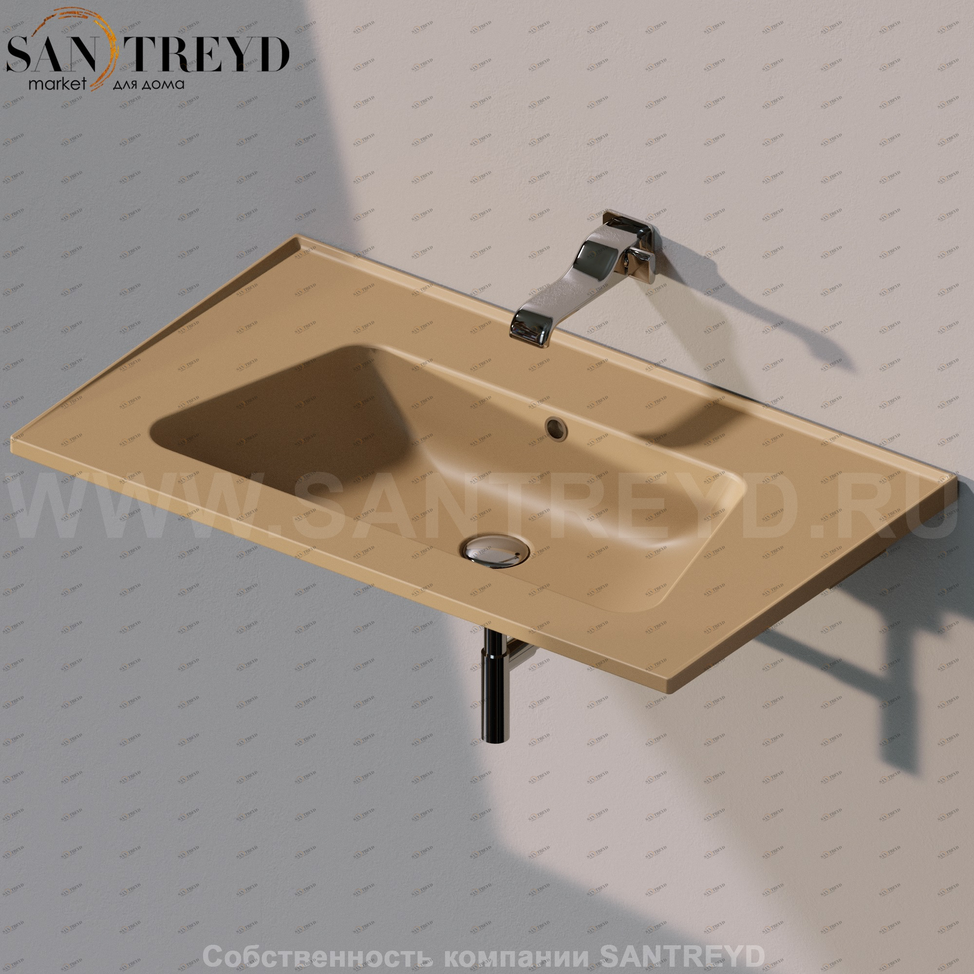 BM85L9004 Подвесная раковина настенная прямоугольная Ceramica Flaminia Bloom