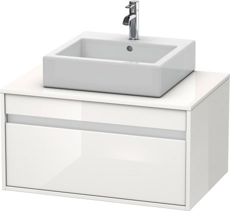 KT669407979 Тумбочка подвесная Ketho #KT6694 800 x 550 мм Орех натуральный, декор Duravit - Вид №2