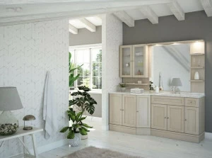 LEGNOBAGNO Мебель для умывальника из дуба напольная с зеркалом Retrò