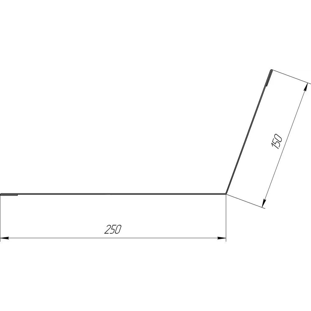 Планка примыкания верхняя 147x250 мм 2 м 0.4мм RAL 7024 Темно-серый 84427775 STLM-2052114 Santreyd  - Вид №1