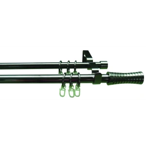 Карниз двухрядный Inspire раздвижной Тиара 160-300 см цвет никель 13294415 STLM-2092011