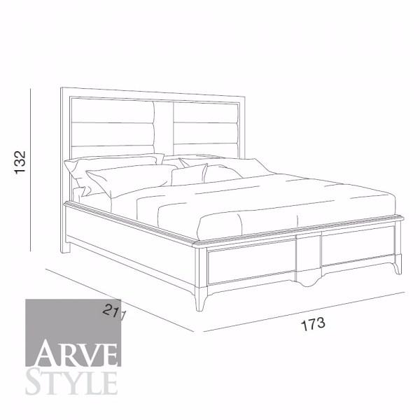 Arvestyle Двуспальная кровать с мягким изголовьем Salieri sun-id-1368634 - Вид №7