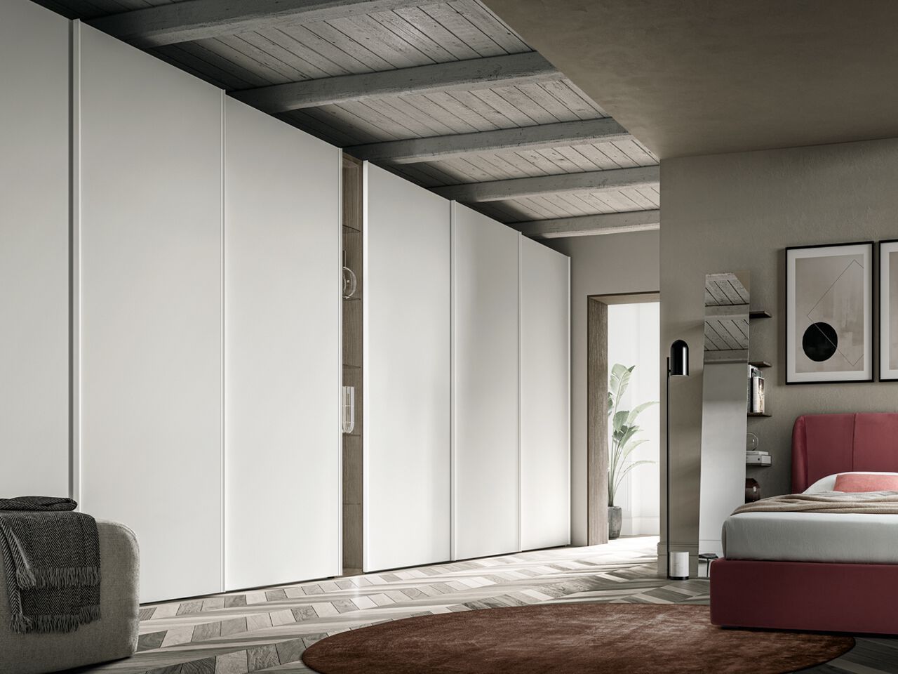 Секционный деревянный шкаф с раздвижными дверями Santalucia Mobili PROFILO ARCH-00068249 - Вид №3