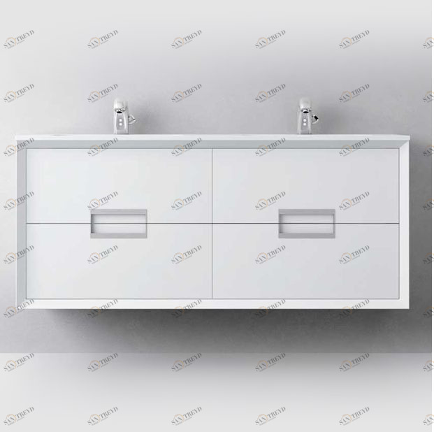 Avila Dos Тумба (4 ящика) с двойной раковиной AVRIAN S1 140 Color 70 NOVUS Trendy 260729401207010120720N70