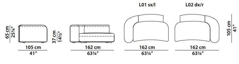 Кожаный модульный диван Baxter Clara ARCH-00053660 - Вид №18